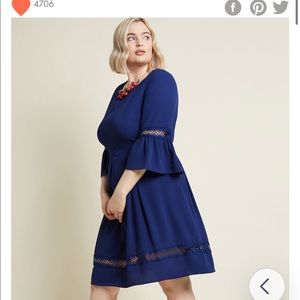 ModCloth Navy Pocket Dress—NWOT